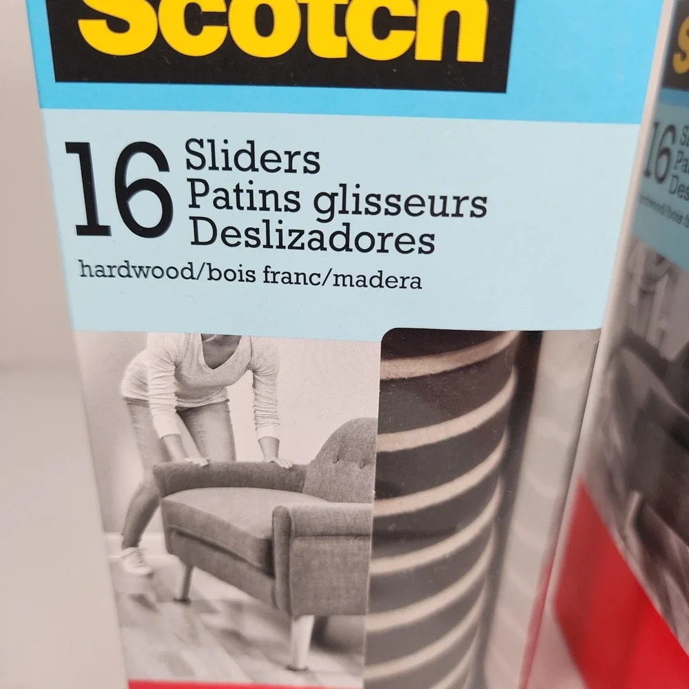 SCOTCH Furniture Sliders / 3.5‎ inch Round / 16-Pack VALUE PACK - NEW